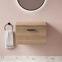 Erin 600mm Wall Mounted 1 Drawer Vanity Unit & Countertop