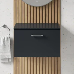Erin 600mm Wall Mounted 1 Drawer Vanity Unit & Countertop