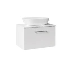 Erin 600mm Wall Mounted 1 Drawer Vanity Unit & Countertop