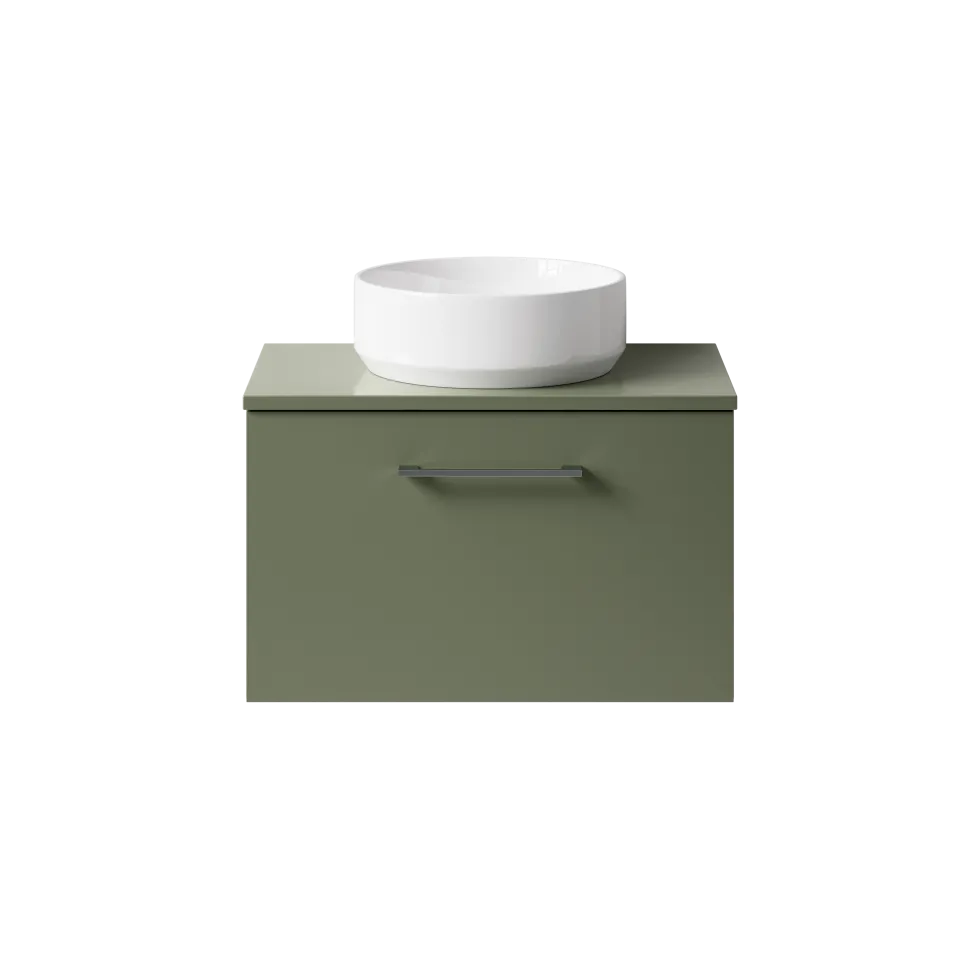 Erin 600mm Wall Mounted 1 Drawer Vanity Unit & Countertop