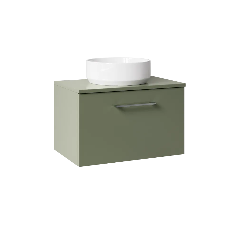 Erin 600mm Wall Mounted 1 Drawer Vanity Unit & Countertop