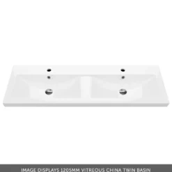 Erin 1200mm Wall Mounted 4 Drawer Vanity Unit & Double Basin