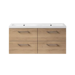 Erin 1200mm Wall Mounted 4 Drawer Vanity Unit & Double Basin