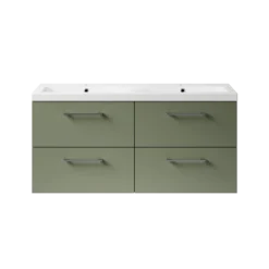 Erin 1200mm Wall Mounted 4 Drawer Vanity Unit & Double Basin