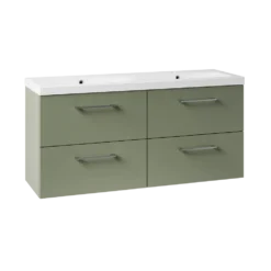 Erin 1200mm Wall Mounted 4 Drawer Vanity Unit & Double Basin