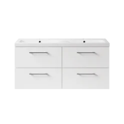 Erin 1200mm Wall Mounted 4 Drawer Vanity Unit & Double Basin