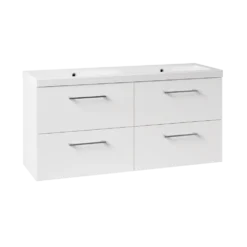 Erin 1200mm Wall Mounted 4 Drawer Vanity Unit & Double Basin