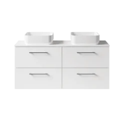 Erin 1200mm Wall Mounted 4 Drawer Vanity Unit & Double Countertop