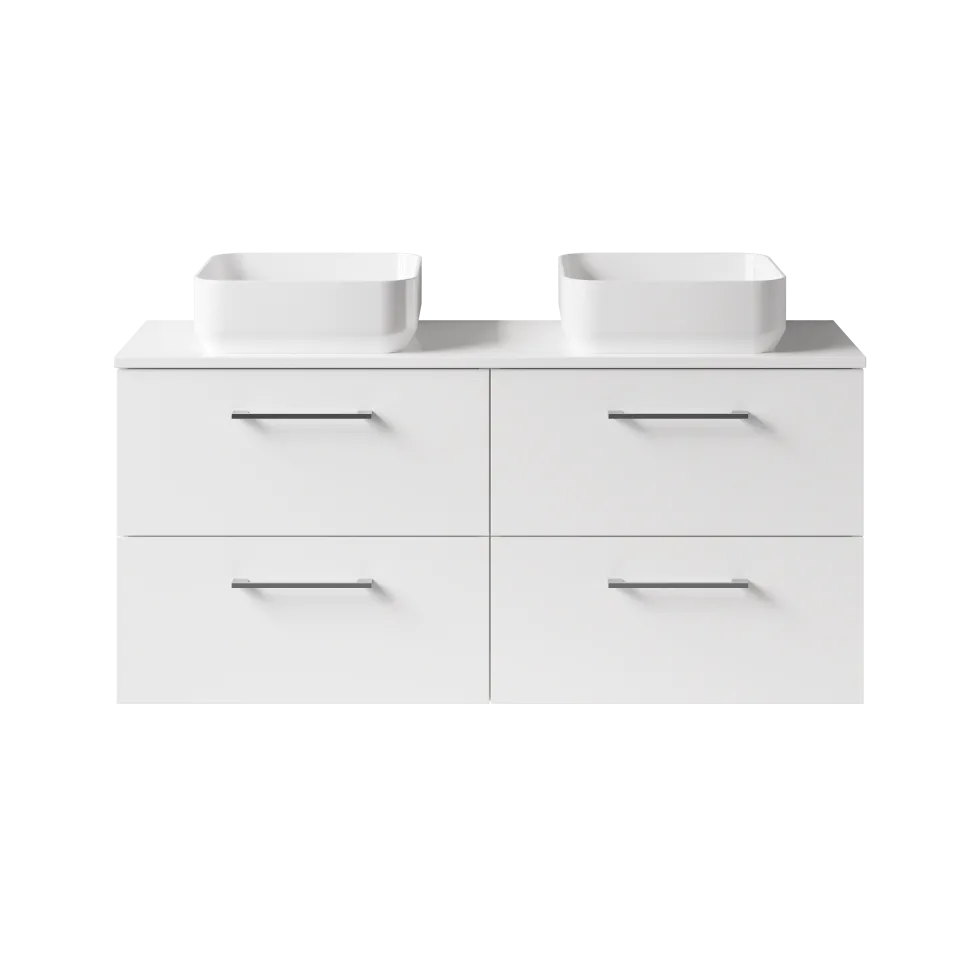 Erin 1200mm Wall Mounted 4 Drawer Vanity Unit & Double Countertop