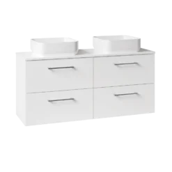 Erin 1200mm Wall Mounted 4 Drawer Vanity Unit & Double Countertop