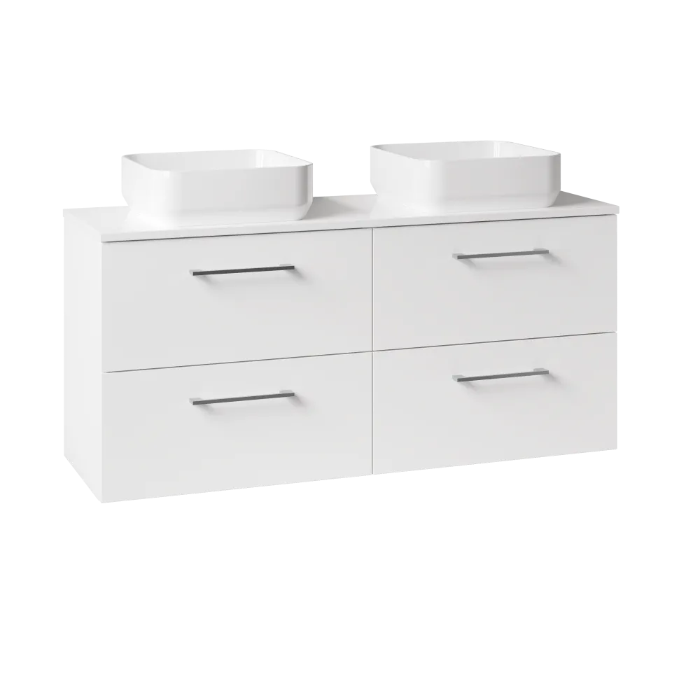 Erin 1200mm Wall Mounted 4 Drawer Vanity Unit & Double Countertop