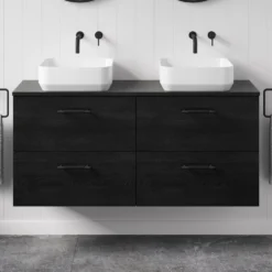 Erin 1200mm Wall Mounted 4 Drawer Vanity Unit & Double Countertop