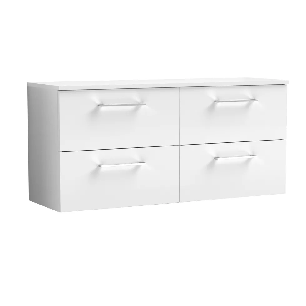Erin 1200mm Wall Mounted 4 Drawer Vanity Unit & Double Countertop