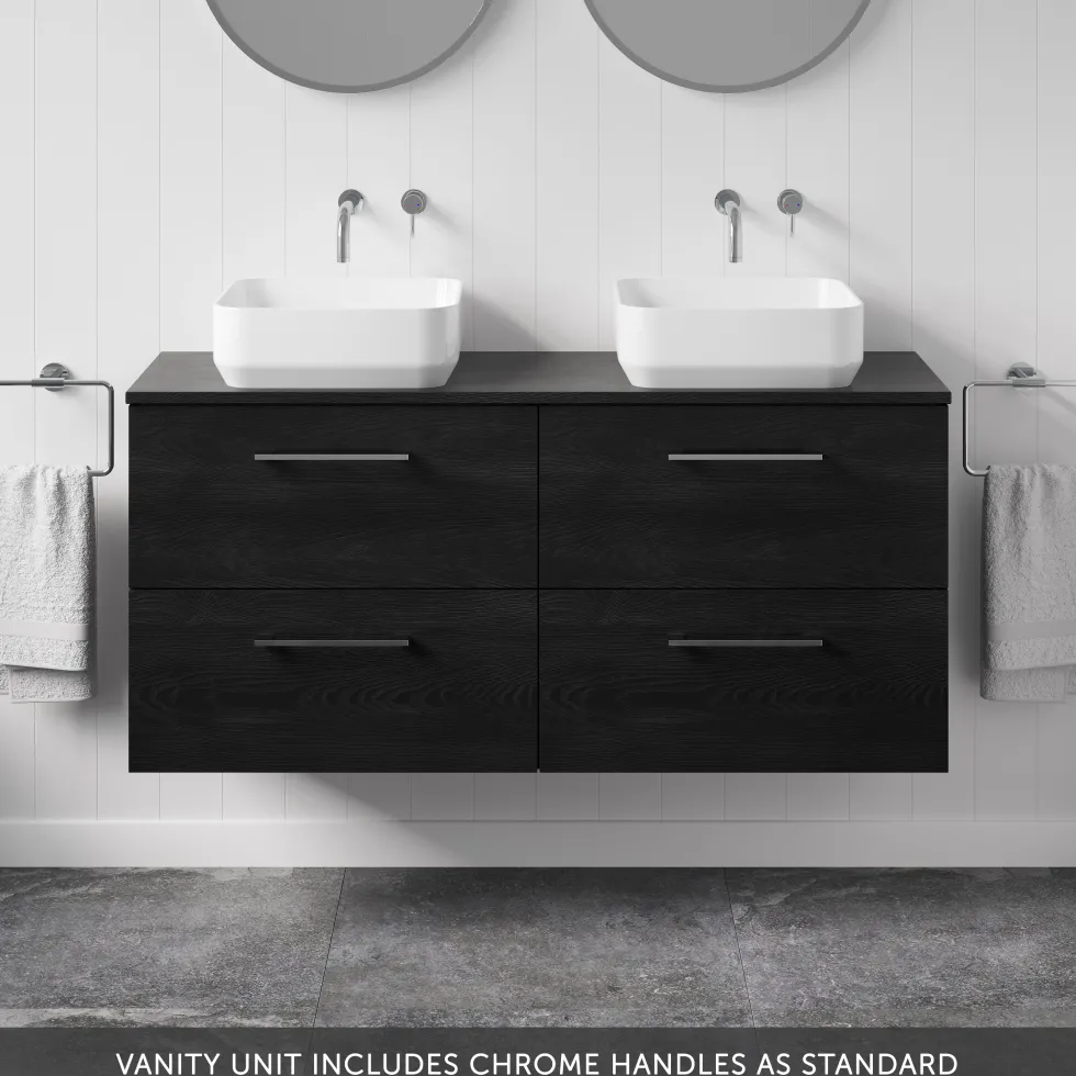 Erin 1200mm Wall Mounted 4 Drawer Vanity Unit & Double Countertop