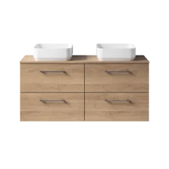Erin 1200mm Wall Mounted 4 Drawer Vanity Unit & Double Countertop