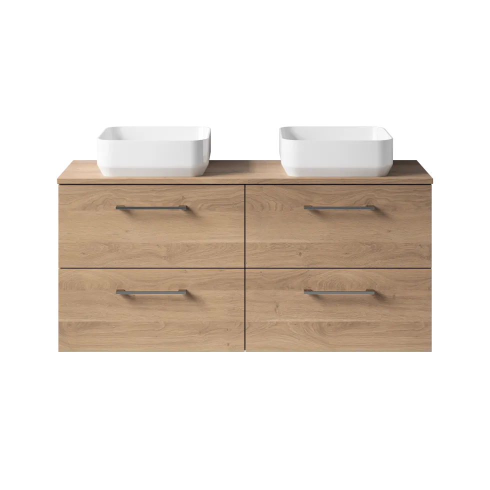 Erin 1200mm Wall Mounted 4 Drawer Vanity Unit & Double Countertop