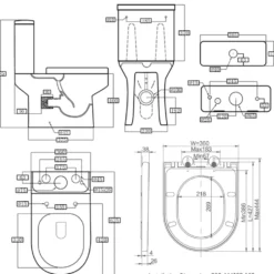 Erin Rimless Toilet & Vanity Unit Bathroom Suite