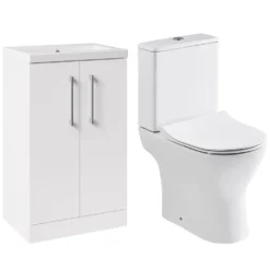 Erin Rimless Toilet & Vanity Unit Bathroom Suite Set