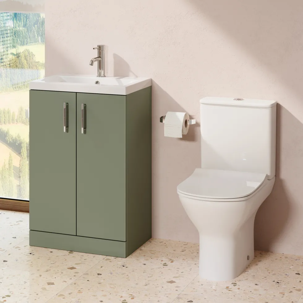 Erin Rimless Toilet & Vanity Unit Bathroom Suite Set