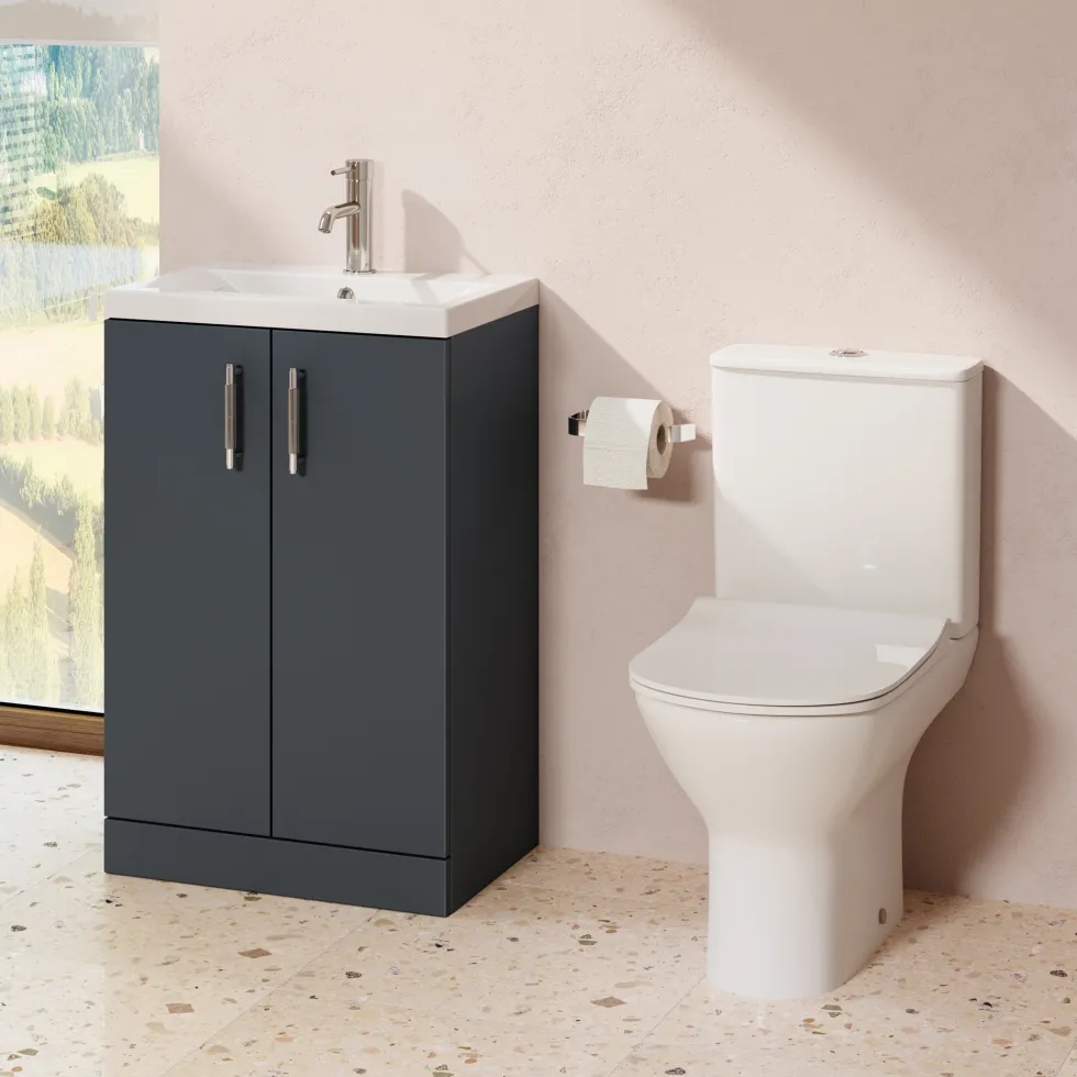 Erin Rimless Toilet & Vanity Unit Bathroom Suite Set