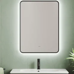 Finn LED Illuminated Framed Mirror with Demister Pad & Colour Change Lights - 600 x 800mm