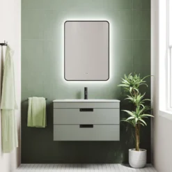 Finn LED Illuminated Framed Mirror with Demister Pad & Colour Change Lights - 600 x 800mm