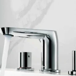 Flova Allore Deck Mounted 4 Hole Bath Shower Mixer with Handset Kit