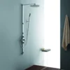 Flova Allore Thermostatic Shower Column with Handset, Body Jets & Overhead Shower
