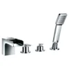 Flova Cascade 4 Hole Deck Mounted Waterfall Bath Shower Mixer with Pull Out Handset