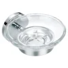 Flova Coco Round Glass Soap Dish