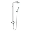 Flova Essence Manual Exposed Shower Column with Overhead Shower & Handset Kit