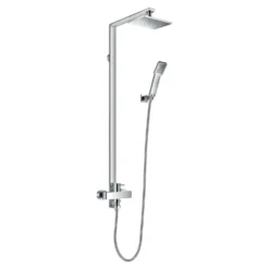 Flova Essence Manual Exposed Shower Column with Overhead Shower & Handset Kit