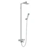 Flova Essence Thermostatic Shower Column with Handset, Overhead Shower & Diverter Bath Spout