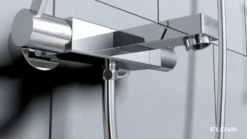 Flova Levo Exposed Thermostatic Wall Mounted Bath Shower Mixer