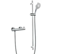 Flova Levo Thermostatic Bar Valve with Slide Rail & Multi-functional Handset