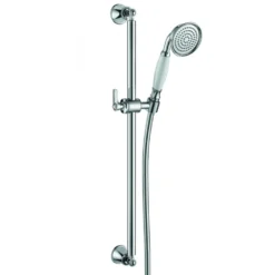 Flova Liberty Concealed Manual Mixer Valve with Overhead Shower & Slide Rail Kit - Chrome