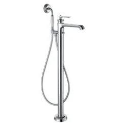 Flova Liberty Floor Standing Bath Shower Mixer with Handset Kit - Chrome