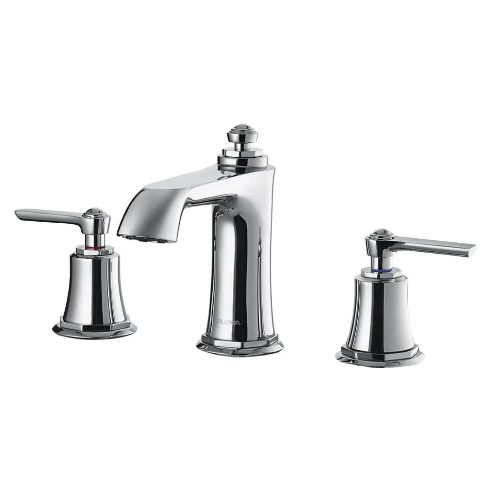 Flova Liberty 3 Hole Basin Mixer with Clicker Waste - Chrome