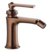 Flova Liberty Single Lever Mono Bidet Mixer with Clicker Waste - Oil Rubbed Bronze