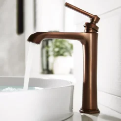 Flova Liberty Tall Mono Basin Mixer with Clicker Waste - Oil Rubbed Bronze