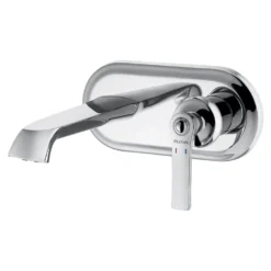 Flova Liberty Wall Mounted Basin Mixer with Clicker Waste - Chrome