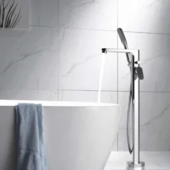 Flova Smart Floor Standing Bath Shower Mixer with Handset Kit