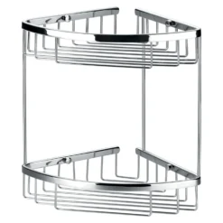 Flova Solid Brass Double Corner Basket