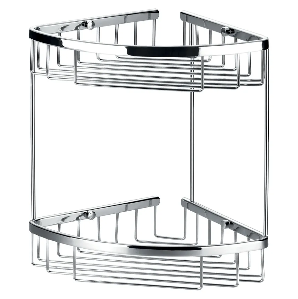 Flova Solid Brass Double Corner Basket
