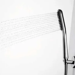 Flova Urban Thermostatic Shower Column with Handset & Dual Function Overhead Shower