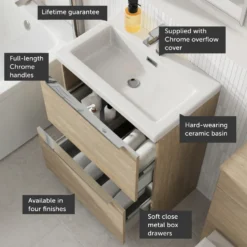 Freddie 600mm Floorstanding Vanity Unit & Basin