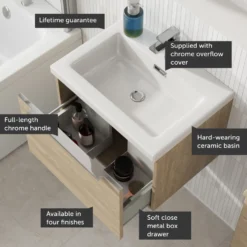 Freddie 500mm Wall Hung Vanity Unit & Basin