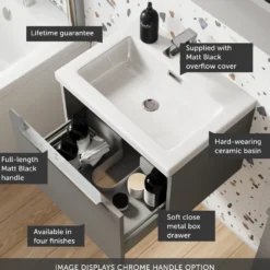 Freddie 500mm Wall Hung Vanity Unit & Basin