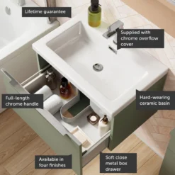 Freddie 600mm Wall Hung Vanity Unit & Basin
