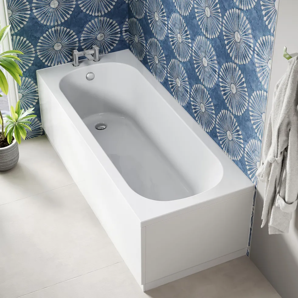 Freddie Reinforced Shower Bath Suite with Rimless Toilet